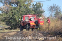 Incendio a ridosso dell\'ospedale