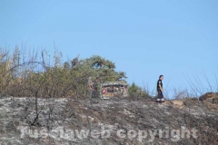 Incendio a ridosso dell\'ospedale