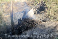 Incendio a ridosso dell\'ospedale