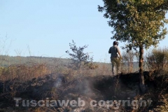 Incendio a ridosso dell\'ospedale