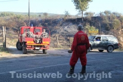 Incendio a ridosso dell\'ospedale