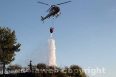 Incendio a ridosso dell'ospedale