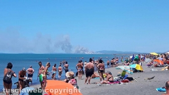 Incendio tra Capalbio e Pescia Romana