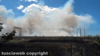 Incendio a Pescia Romana