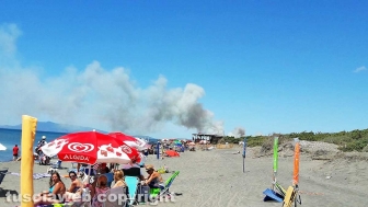 Incendio tra Capalbio e Pescia Romana