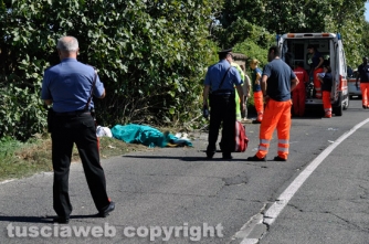 Incidente mortale sulla Flaminia - Foto Daniele Camilli
