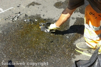 Incidente stradale sulla Cassia sud