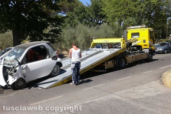 Incidente stradale sulla Cassia sud