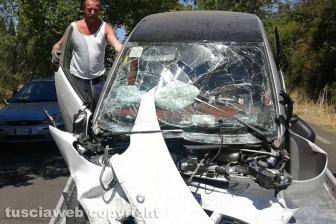 Incidente stradale sulla Cassia sud