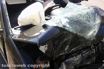 Incidente stradale sulla Cassia sud