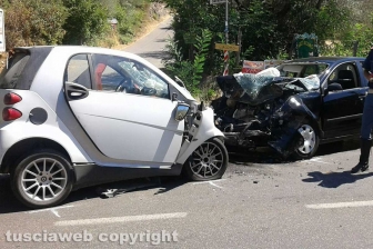 Incidente stradale sulla Cassia sud