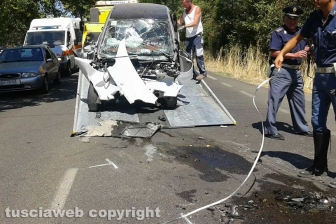 Incidente stradale sulla Cassia sud