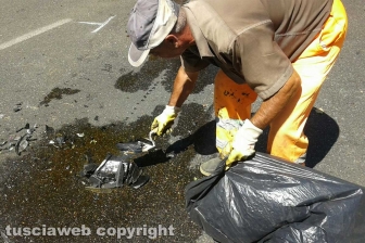 Incidente stradale sulla Cassia sud
