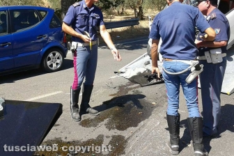 Incidente stradale sulla Cassia sud