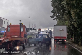 Viterbo - Incidente sulla Cassia nord