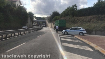 Viterbo - Incidente sulla circonvallazione Giorgio Almirante