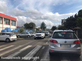 Viterbo - Incidente sulla circonvallazione Giorgio Almirante