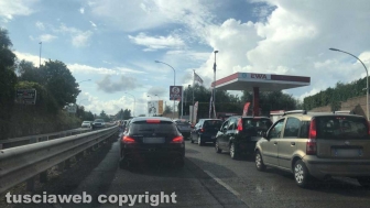 Viterbo - Incidente sulla circonvallazione Giorgio Almirante