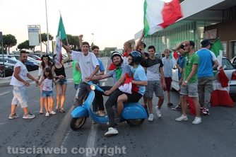 Italia ai quarti, festa a Viterbo