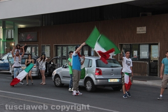 Italia ai quarti, festa a Viterbo