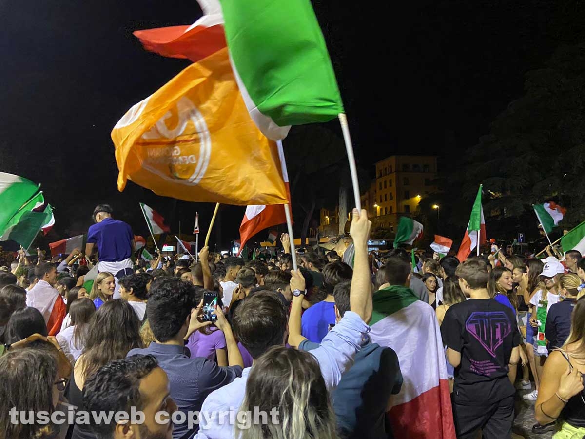 Calcio - Italia campione d'Europa - I festeggiamenti a Viterbo