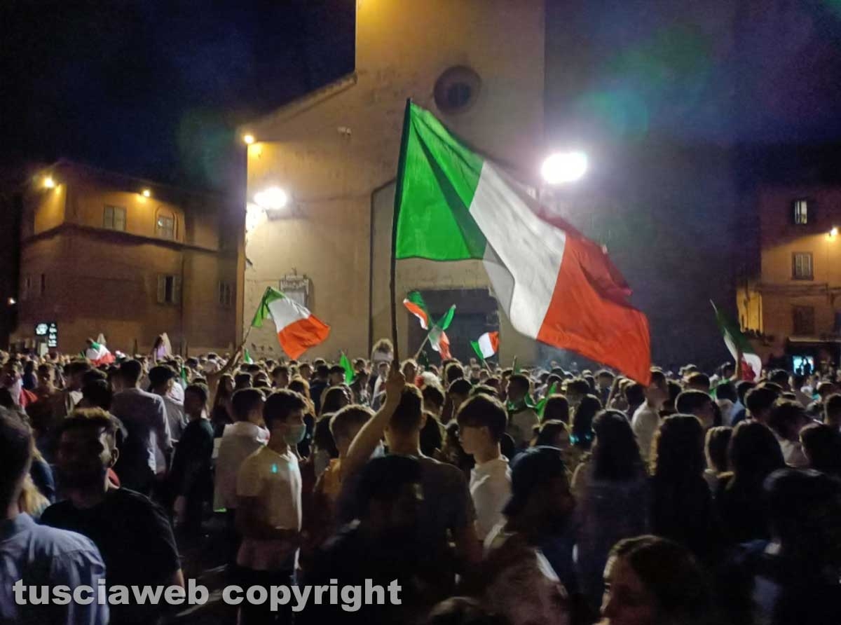 Calcio - Italia campione d'Europa - I festeggiamenti a Viterbo