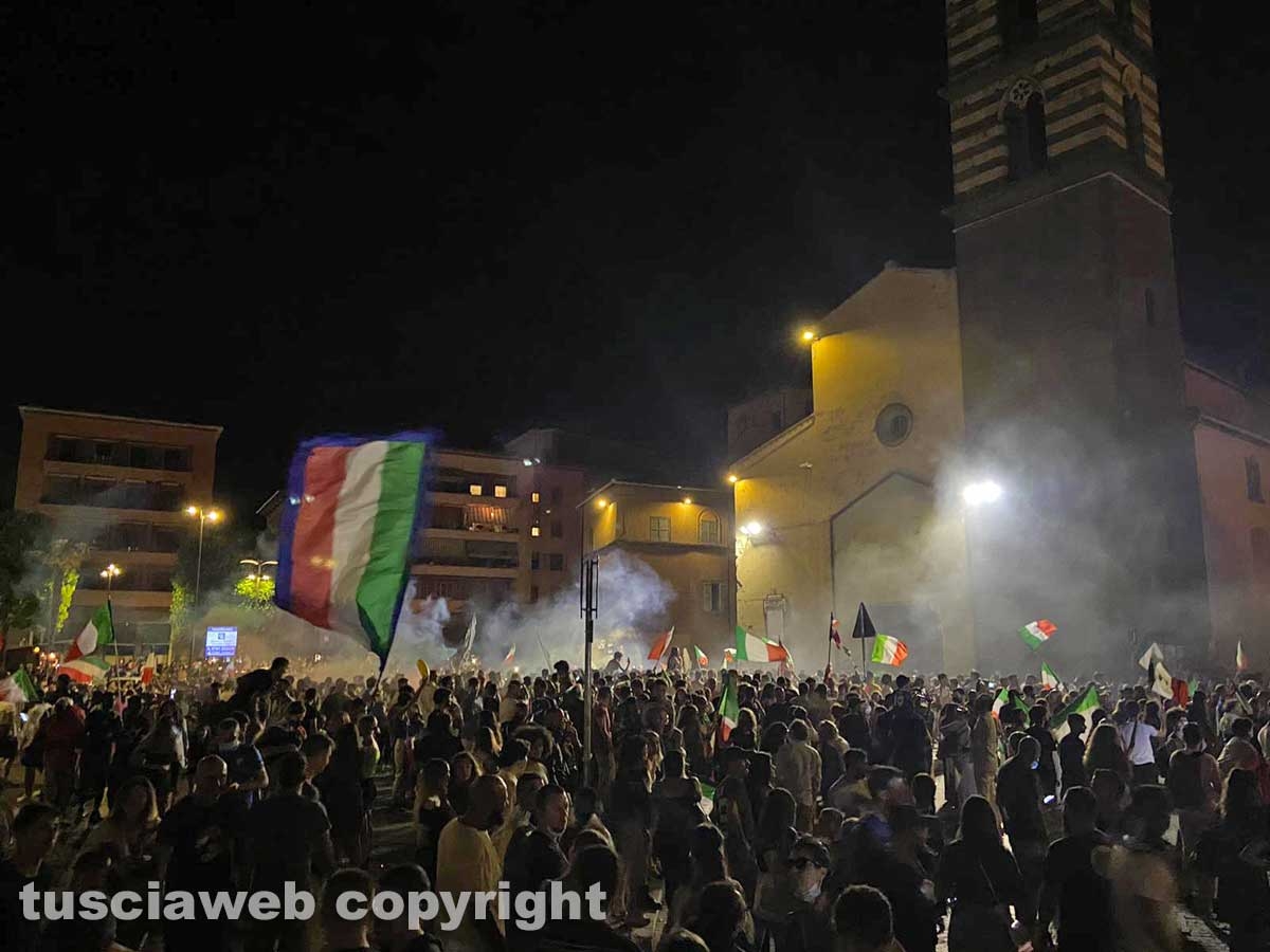 Calcio - Italia campione d'Europa - I festeggiamenti a Viterbo