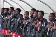 Il Ghana durante l\'inno nazionale