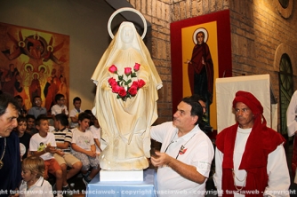 Santa Rosa - Minimacchina Pilastro, la benedizione della statua