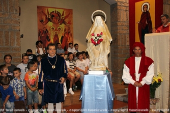 Santa Rosa - Minimacchina Pilastro, la benedizione della statua