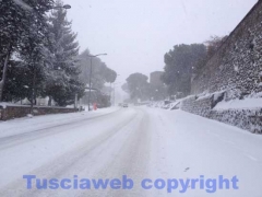 La bufera di neve a Viterbo - ore 9,20 - foto Giuseppe Ferlicca