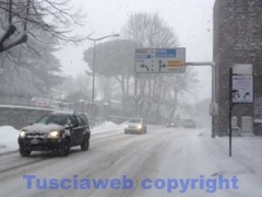 La bufera di neve a Viterbo - ore 9,20 - foto Giuseppe Ferlicca