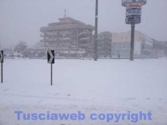 La bufera di neve a Viterbo - ore 9,20 - foto Giuseppe Ferlicca