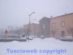La bufera di neve a Viterbo - ore 9,20 - foto Giuseppe Ferlicca