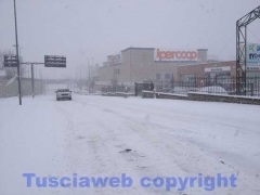 La bufera di neve a Viterbo - ore 9,20 - foto Giuseppe Ferlicca