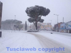 La bufera di neve a Viterbo - ore 9,20 - foto Giuseppe Ferlicca