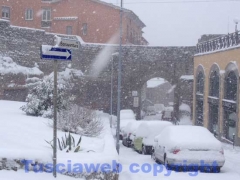 La bufera di neve a Viterbo - ore 9,20 - foto Giuseppe Ferlicca