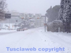 La bufera di neve a Viterbo - ore 9,20 - foto Giuseppe Ferlicca