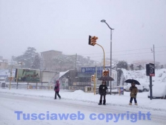 La bufera di neve a Viterbo - ore 9,20 - foto Giuseppe Ferlicca