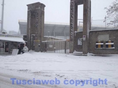 La bufera di neve a Viterbo - ore 9,20 - foto Giuseppe Ferlicca