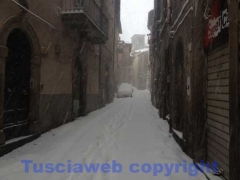 La bufera di neve a Viterbo - ore 9,20 - foto Giuseppe Ferlicca