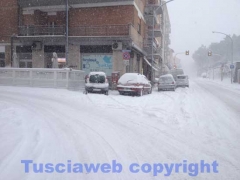La bufera di neve a Viterbo - ore 9,20 - foto Giuseppe Ferlicca