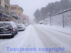 La bufera di neve a Viterbo - ore 9,20 - foto Giuseppe Ferlicca