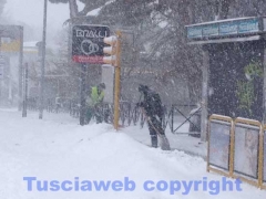 La bufera di neve a Viterbo - ore 9,20 - foto Giuseppe Ferlicca