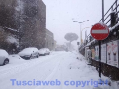 La bufera di neve a Viterbo - ore 9,20 - foto Giuseppe Ferlicca