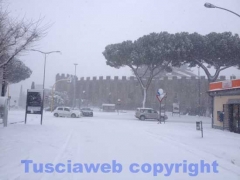 La bufera di neve a Viterbo - ore 9,20 - foto Giuseppe Ferlicca