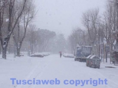 La bufera di neve a Viterbo - ore 9,20 - foto Giuseppe Ferlicca