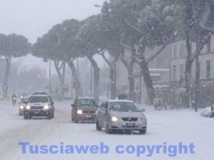 La bufera di neve a Viterbo - ore 9,20 - foto Giuseppe Ferlicca