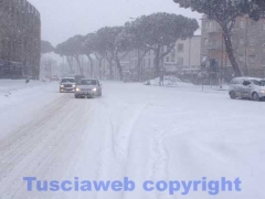 La bufera di neve a Viterbo - ore 9,20 - foto Giuseppe Ferlicca