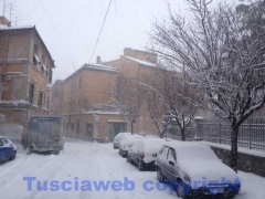 La bufera di neve a Viterbo - ore 9,20 - foto Giuseppe Ferlicca